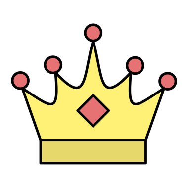 Taç ikonu. vektör illüstrasyonu