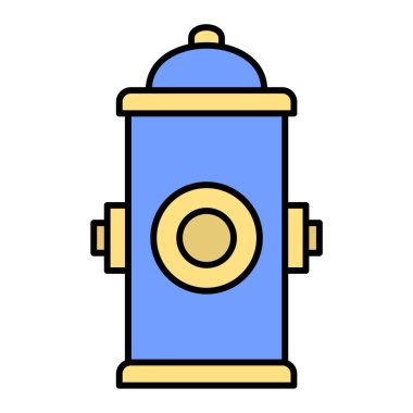 Yangın musluğu simgesi. Web için gaz söndürücü vektör simgelerinin özet çizimi