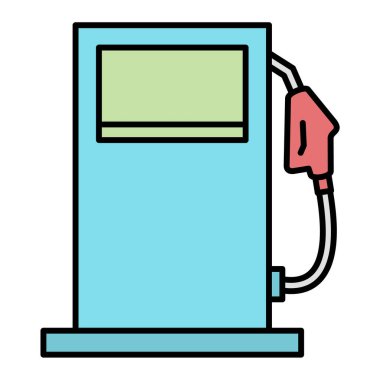 benzinlik ikonu vektör illüstrasyonu