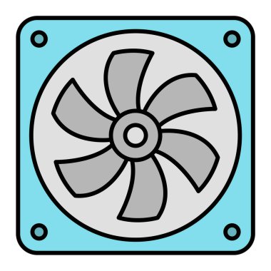 Bilgisayar fan simgesi. vektör illüstrasyonu