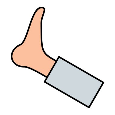 Bir kadının el hareketi, vektör çizimi.