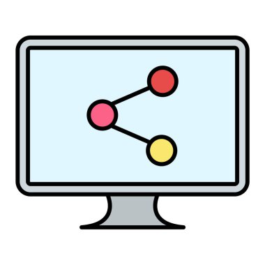 bilgisayar ağ kutsal kişilerin resmi. vektör çizim