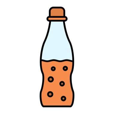 Bir şişe su ikonu. Web için bira kavanozu vektör simgelerinin özet çizimi