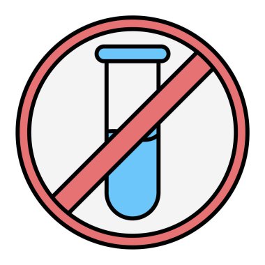 Sigara ikonu yok. Web için matara vektör simgelerinin özet çizimi