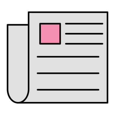 belge simgesi vektör illüstrasyonu