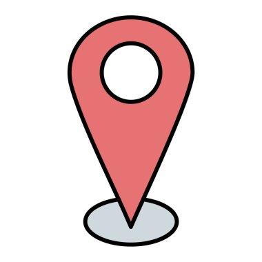 konum pin simgesi vektör illüstrasyonu