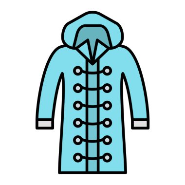 Ceket ikonu. Web için kıyafet vektör simgelerinin özet çizimi