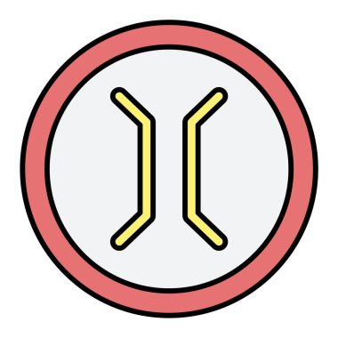 Dairesel bir simgenin vektör illüstrasyonu