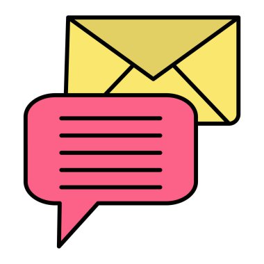 İleti sohbet baloncukları ikon vektör illüstrasyon tasarımı