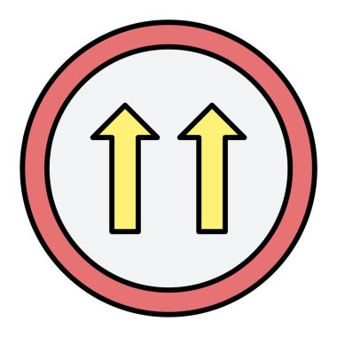 Yol simgesi, vektör illüstrasyonu