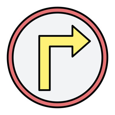 Ok işareti simgesi. yön sembolü  