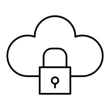 bulut hesaplama güvenlik sistemi vektör çizimi