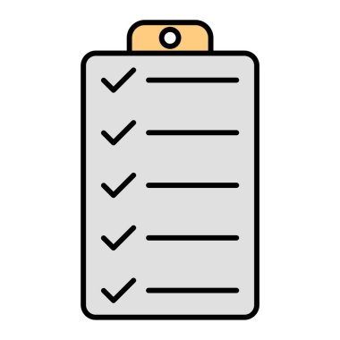 Kontrol listesi simgesi. Web için kontrol listesi vektör simgelerinin basit illüstrasyonu