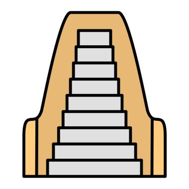 Merdiven ikonu. Merdiven vektör gösteriminin izometriği