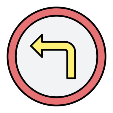 Bir yol işaretinin vektör illüstrasyonu