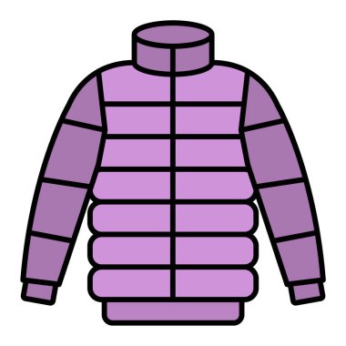 Kışlık kıyafet ikonu. vektör illüstrasyonu