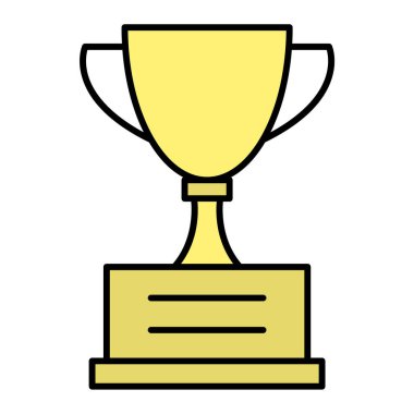 Kupa ikonu. Web için altın ödül vektör simgelerinin özet çizimi