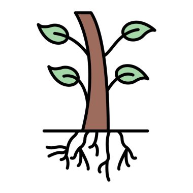 ağaç simgesi vektör illüstrasyonu