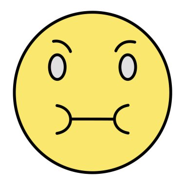 üzgün yüz simgesi ikon vektör illüstrasyon tasarımı