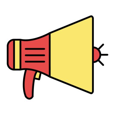 Megafon. Web simgesi basit illüstrasyon