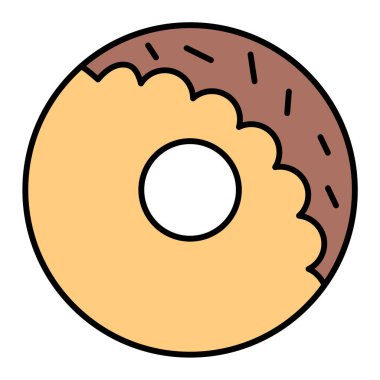 donut. Web simgesi basit illüstrasyon