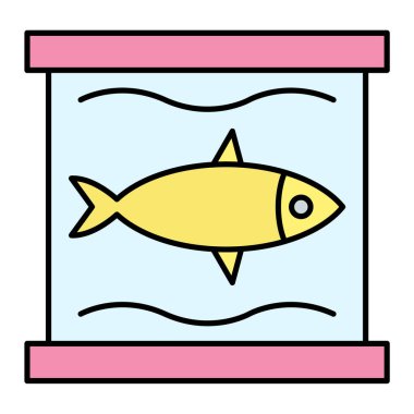 Balık. Web simgesi basit illüstrasyon