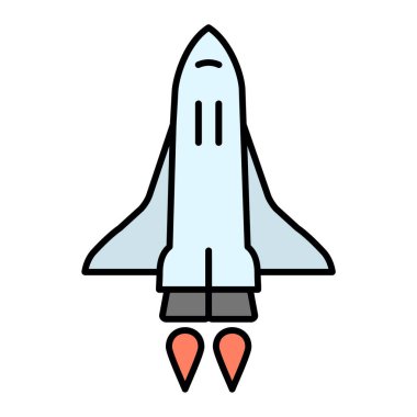 roket ikonu vektör illüstrasyonu