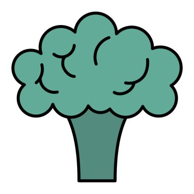 Brokoli. Web simgesi basit illüstrasyon