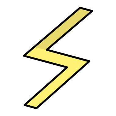 Bir gök gürültüsü simgesinin vektör çizimi