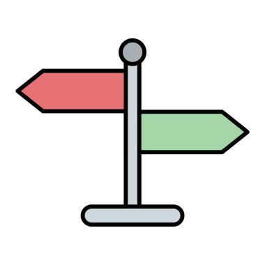 İşaret levhası Web simgesi basit illüstrasyon