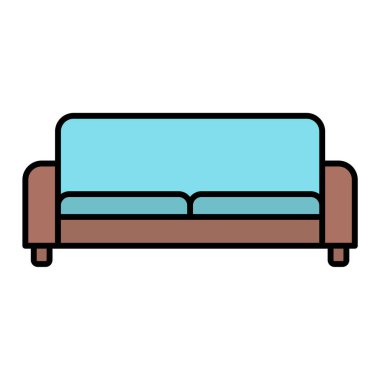 kanepe ikonu vektör illüstrasyonu