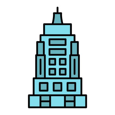 Bina. Web simgesi basit illüstrasyon