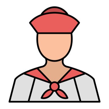 Sailor simgesi vektör çizimi