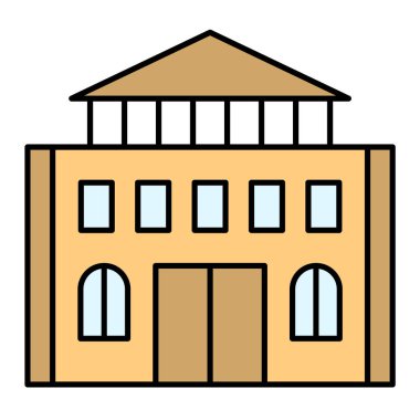 Bina. Web simgesi vektör illüstrasyonu