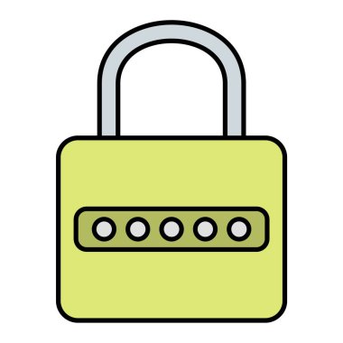 asma kilit ikon vektör çizimi