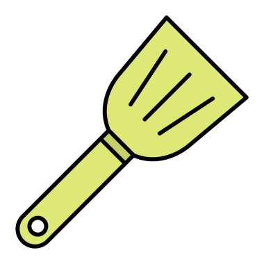 boya fırçası ikonu. el küreği vektör çizimi karikatürü izole edilmiş tasarım