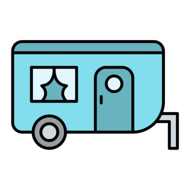 Araba park etme ikonu vektörü. Ana hatlı video kamera tabelası. izole edilmiş sınır sembolü çizimi