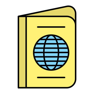 uluslararası pasaport ikonu vektör illüstrasyon tasarımı