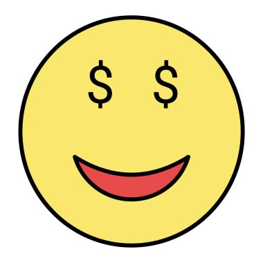 Gülen yüz simgesi ikon vektör illüstrasyon tasarımı