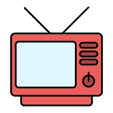Televizyon. Web simgesi basit illüstrasyon