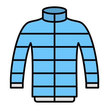 Kışlık kıyafet ikonu. vektör illüstrasyonu