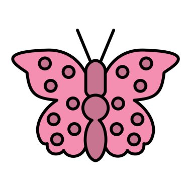 Kelebek böceği ikon vektör çizimi tasarımı