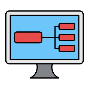 Bilgisayar donanım simgesi. vektör illüstrasyonu