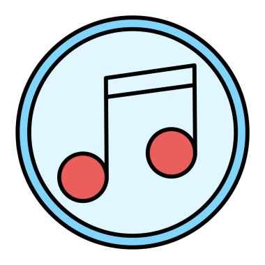 müzik notası simgesi vektör illüstrasyon grafik tasarımı