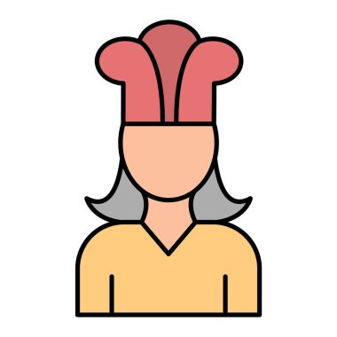 Şef Avatar simgesi vektör illüstrasyon grafik tasarımı