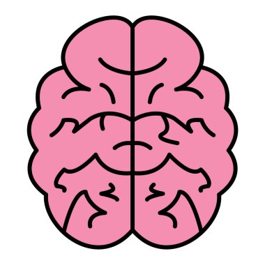 beyin ikonu vektör illüstrasyonu