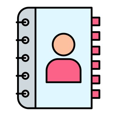 kullanıcı defteri simgesi, vektör illüstrasyonu