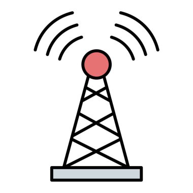 anten simgesi vektör illüstrasyonu