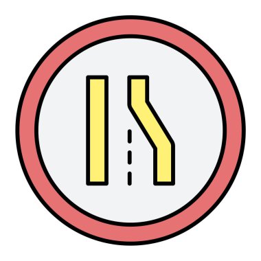 Yol simgesi, vektör illüstrasyonu