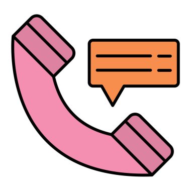 Telefon ikon vektörü. İnce çizgi işareti. İzole edilmiş kontür sembolü gösterimi